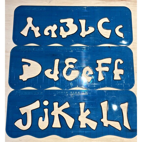 Fiskars Stencil Template Scrapbook Art Craft Design Lot Of 16 Letters Shapes - Picture 4 of 6